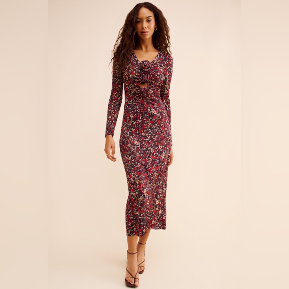 Farm Rio Chelsea Garden Floral Midi Dress